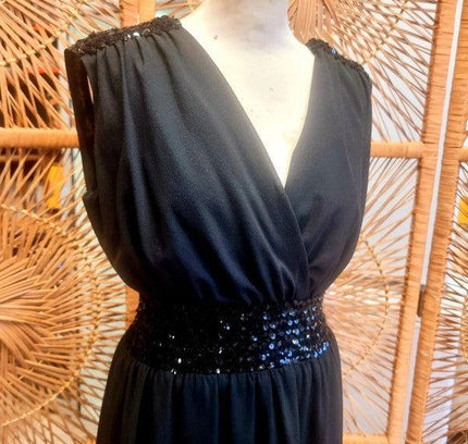 Vintage 80s Crossover Maxi Dress - Yatva