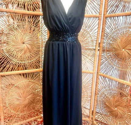 Vintage 80s Crossover Maxi Dress - Yatva