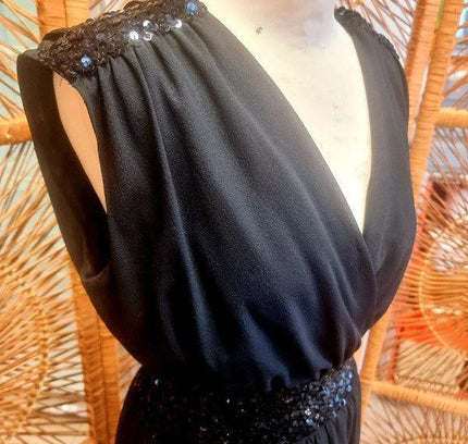 Vintage 80s Crossover Maxi Dress - Yatva