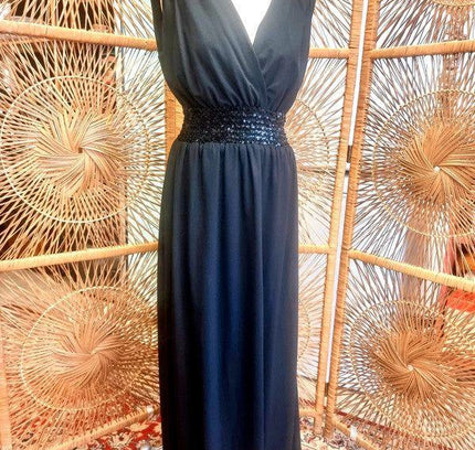 Vintage 80s Crossover Maxi Dress - Yatva