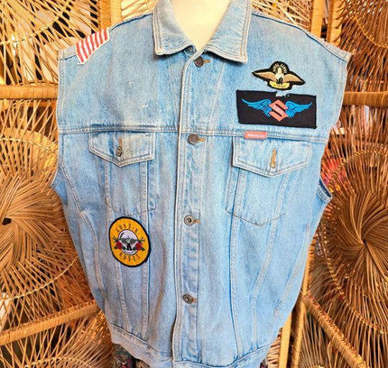 Vintage 80's Customised Denim Patchwork Jacket - Yatva