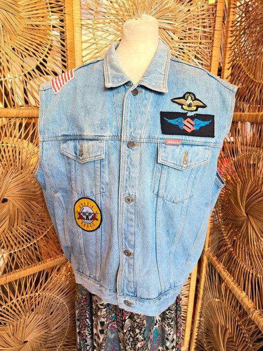 Vintage 80's Customised Denim Patchwork Jacket - Yatva