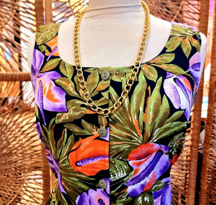 Vintage 80s Damart Floral Dress - Yatva