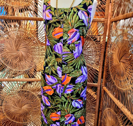 Vintage 80s Damart Floral Dress - Yatva