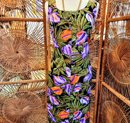 Vintage 80s Damart Floral Dress - Yatva