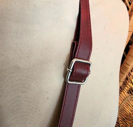 Vintage 80s Deadstock Leather Patchwork Shoulder Bag - Yatva