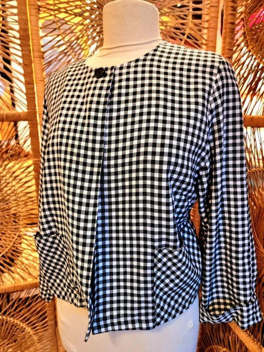 Vintage 80's Dogtooth Jacket - Yatva