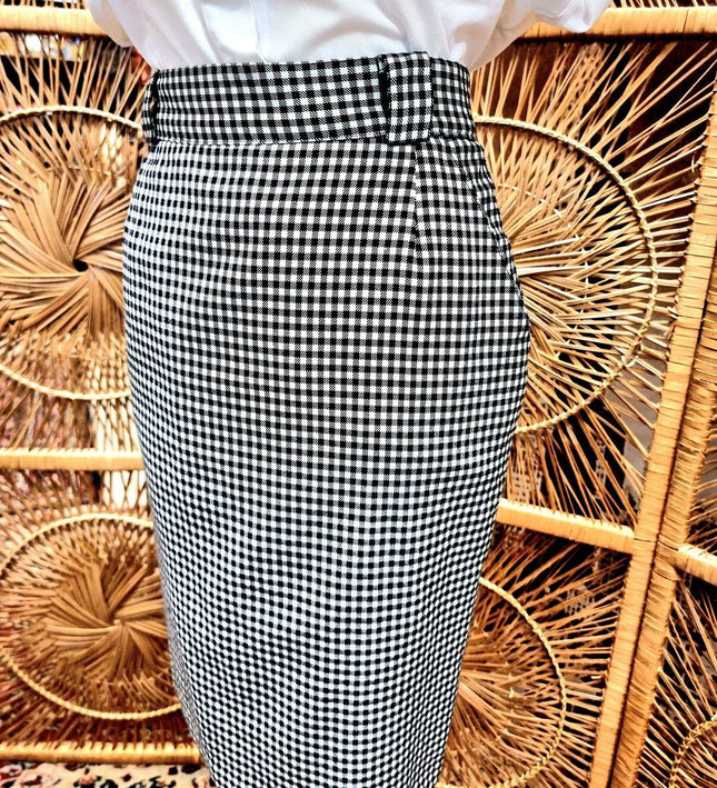 Vintage 80s Dogtooth Skirt - Yatva