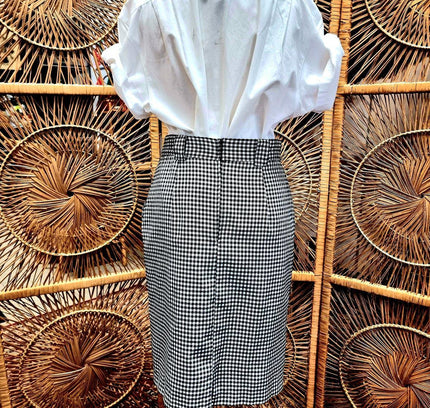 Vintage 80s Dogtooth Skirt - Yatva