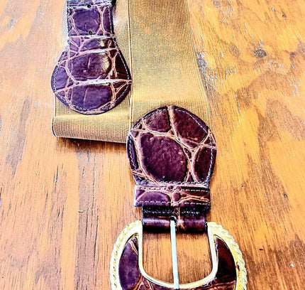 Vintage 80s Elasticated Belt - Yatva