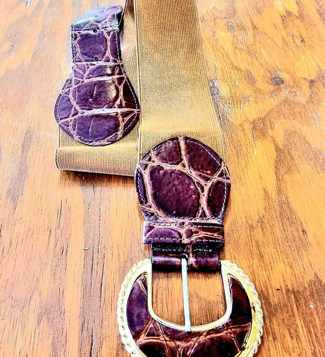 Vintage 80s Elasticated Belt - Yatva