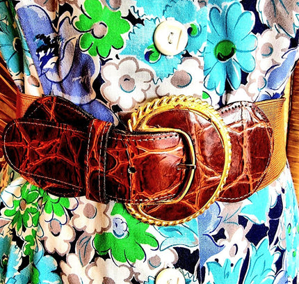 Vintage 80s Elasticated Belt - Yatva
