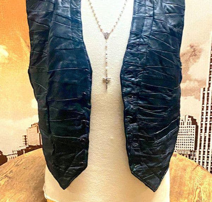 Vintage 80s Emporium Leather Gillet Waistcoat - Yatva