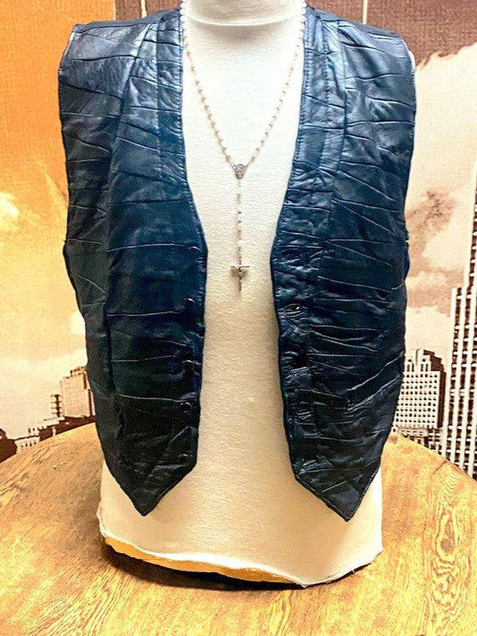 Vintage 80s Emporium Leather Gillet Waistcoat - Yatva