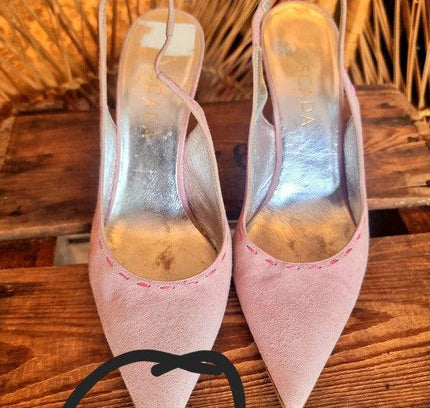 Vintage 80's Escada Slingback Shoes - Yatva