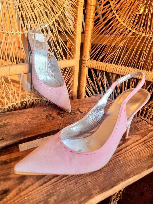 Vintage 80's Escada Slingback Shoes - Yatva