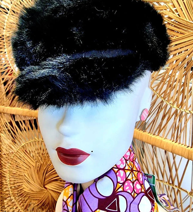Vintage 80's Faux Fur Cap - Yatva