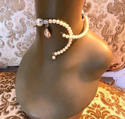 Vintage 80's Faux Pearl Bracelet/Choker - Yatva