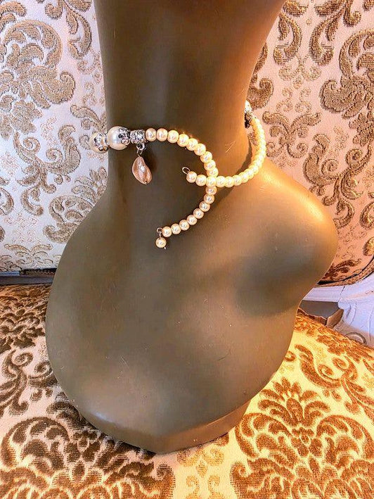 Vintage 80's Faux Pearl Bracelet/Choker - Yatva
