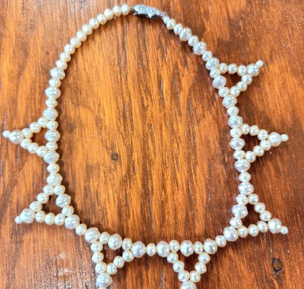 Vintage 80's Faux Pearl Chocker - Yatva