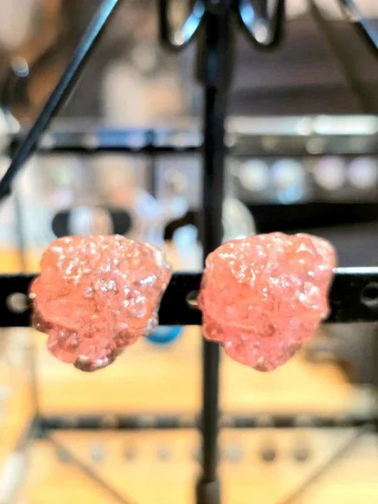 Vintage 80's Faux Stone Clip - On Earrings - Yatva