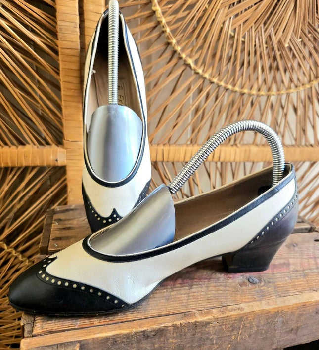 Vintage 80s Felix Two Tone Shoes - Yatva
