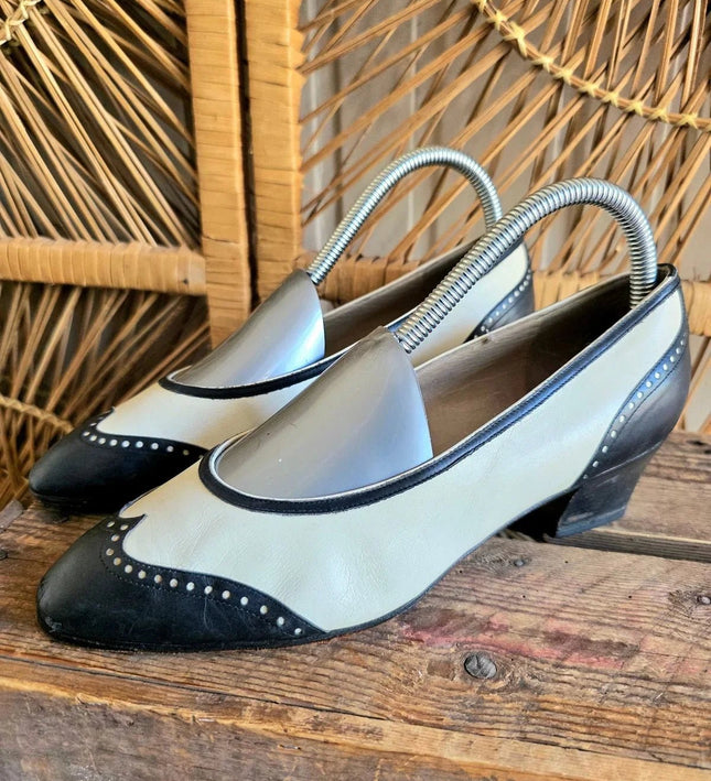 Vintage 80s Felix Two Tone Shoes - Yatva