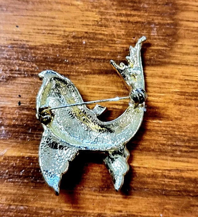 Vintage 80s Fish Brooch - Yatva