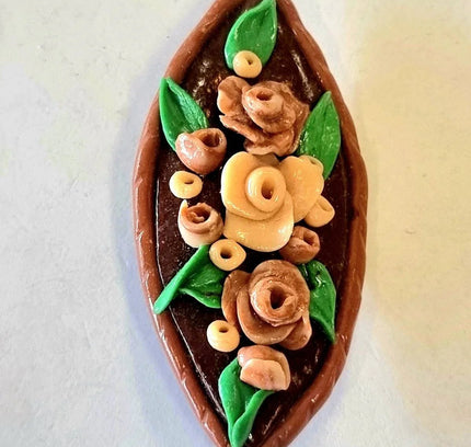 Vintage 80s Floral Brooch - Yatva