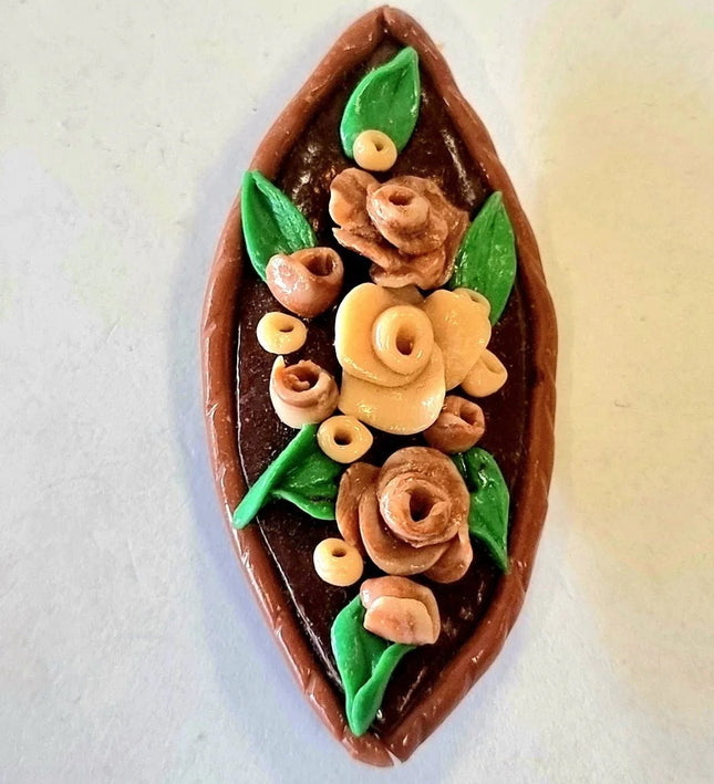 Vintage 80s Floral Brooch - Yatva