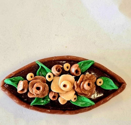 Vintage 80s Floral Brooch - Yatva