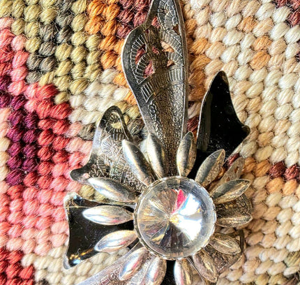 Vintage 80's Floral Brooch - Yatva