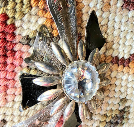 Vintage 80's Floral Brooch - Yatva