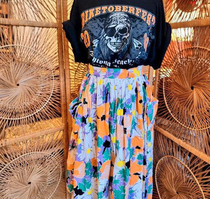 Vintage 80's Floral Skirt - Yatva