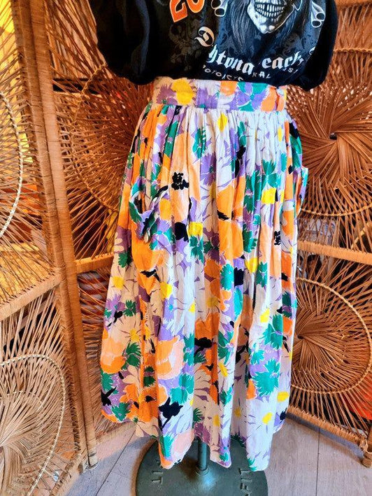 Vintage 80's Floral Skirt - Yatva