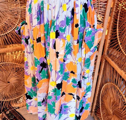 Vintage 80's Floral Skirt - Yatva