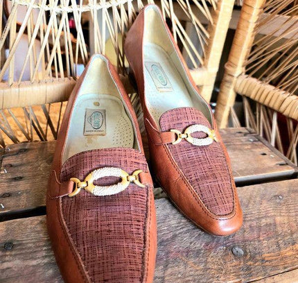 Vintage 80s Gallorini Leather Loafers - Yatva