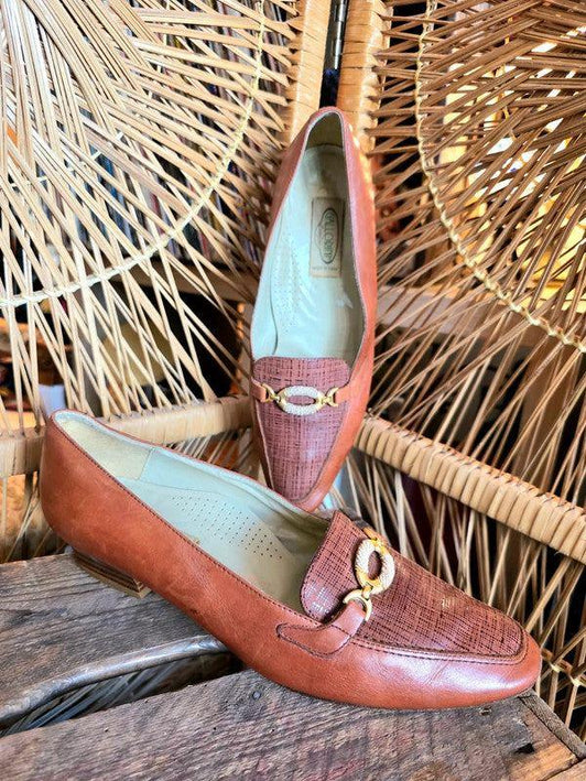 Vintage 80s Gallorini Leather Loafers - Yatva