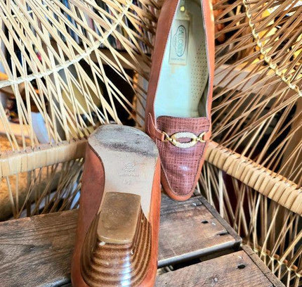 Vintage 80s Gallorini Leather Loafers - Yatva