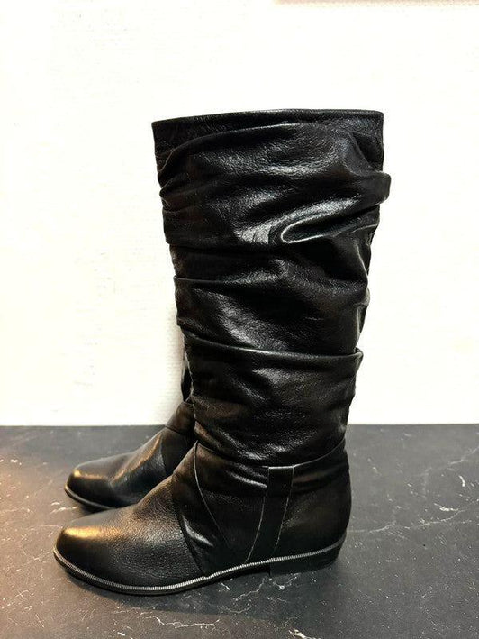 Vintage 80s Gathered pull up boots - Yatva