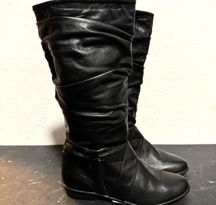Vintage 80s Gathered pull up boots - Yatva