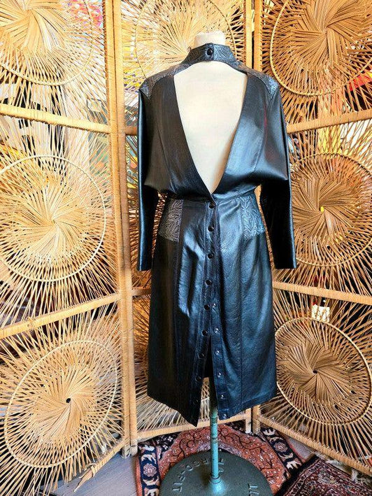Vintage 80's Genel LTD Leather Dress - Yatva