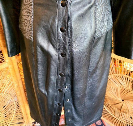 Vintage 80's Genel LTD Leather Dress - Yatva