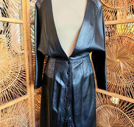Vintage 80's Genel LTD Leather Dress - Yatva