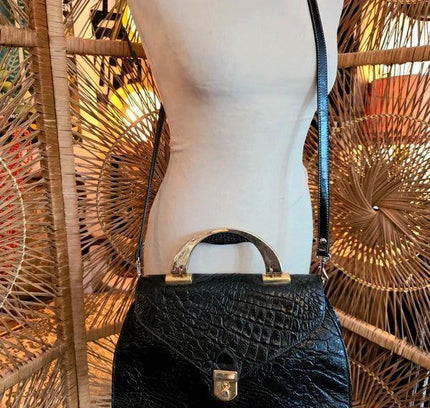 Vintage 80's Genuine Leather Handbag - Yatva