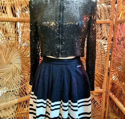 Vintage 80's Glam Sequins Crop Jacket - Yatva