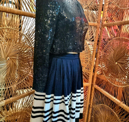 Vintage 80's Glam Sequins Crop Jacket - Yatva