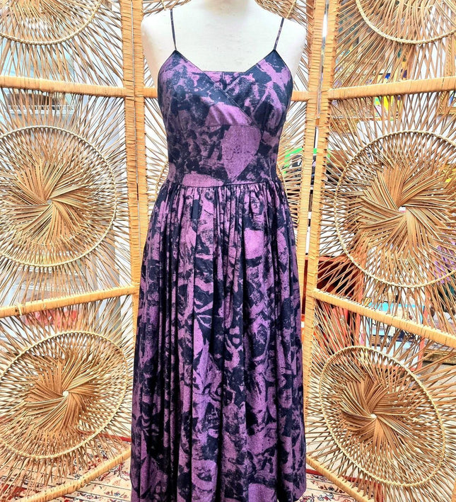 Vintage 80's Gliter Full Skirt Dress - Yatva