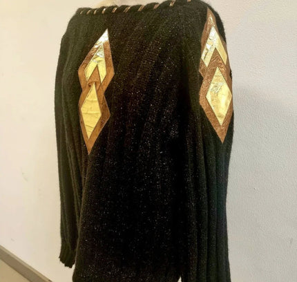 Vintage 80s Glitter Linea H "Made in Italy " Sweater Jumper - Yatva