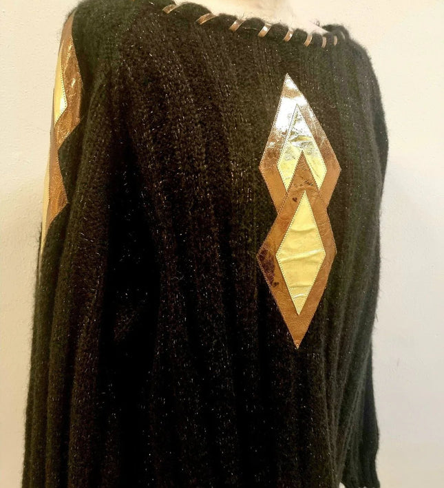 Vintage 80s Glitter Linea H "Made in Italy " Sweater Jumper - Yatva